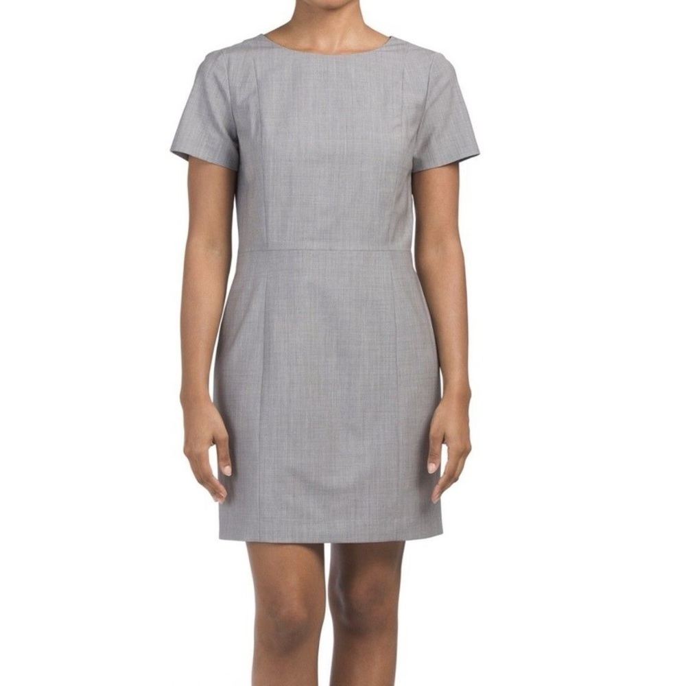 Theory Grey Cassii Sheath Dress Wool Blend size 6